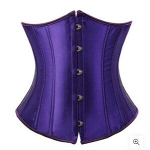 violet satin underbust corset small-6xL